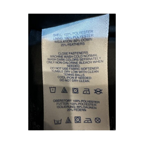 Land's End Black Down Blend Full Zip 2-Pocket Puffer Vest Jacket Men's 2XL 50-52 - Picture 5 of 6